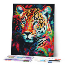 Afbeelding in Gallery-weergave laden, Diamond Painting - Kleurrijke Abstracte Luipaard 40x50cm reeds ingelijst