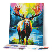 Afbeelding in Gallery-weergave laden, Diamond Painting - Kleurrijke Abstracte Eland
