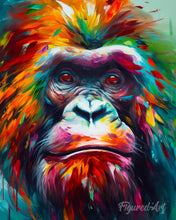 Afbeelding in Gallery-weergave laden, Diamond Painting - Kleurrijke Abstracte Orang-oetan