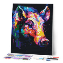 Afbeelding in Gallery-weergave laden, Diamond Painting - Kleurrijke Abstracte Wilde Zwijn