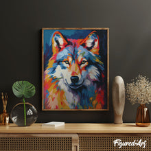 Afbeelding in Gallery-weergave laden, Diamond Painting - Kleurrijke Abstracte Wolf