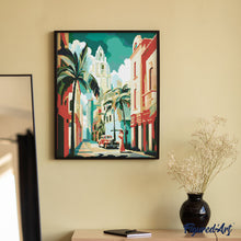 Afbeelding in Gallery-weergave laden, Diamond Painting - Cuba Art Deco reeds ingelijst