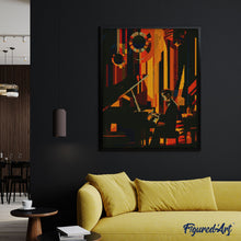 Afbeelding in Gallery-weergave laden, Diamond Painting - Art Deco Man aan een Piano