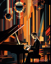 Afbeelding in Gallery-weergave laden, Diamond Painting - Art Deco Man aan een Piano