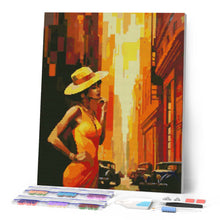 Afbeelding in Gallery-weergave laden, Diamond Painting - Art Deco Vrouw in de Stad