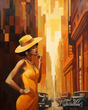 Afbeelding in Gallery-weergave laden, Diamond Painting - Art Deco Vrouw in de Stad