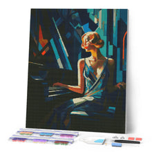 Afbeelding in Gallery-weergave laden, Diamond Painting - Art Deco Vrouw aan een Piano