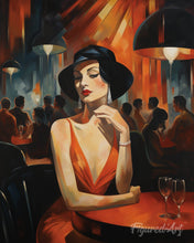 Afbeelding in Gallery-weergave laden, Diamond Painting - Art Deco Vrouw in een Club
