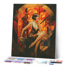Afbeelding in Gallery-weergave laden, Diamond Painting - Zittende Art Deco Vrouw