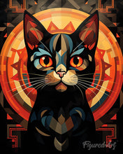 Afbeelding in Gallery-weergave laden, Diamond Painting - Art Deco Zwarte Kat