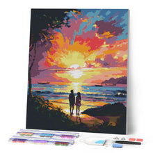 Afbeelding in Gallery-weergave laden, Diamond Painting - koppel en Kleurrijke Zonsondergang