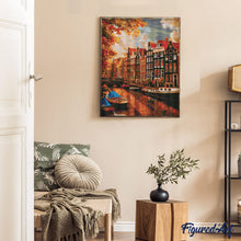 Afbeelding in Gallery-weergave laden, Diamond Painting - Zonneschijn in Amsterdam reeds ingelijst