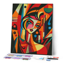 Afbeelding in Gallery-weergave laden, Diamond Painting - Picasso Stijl Abstracte Vrouw reeds ingelijst