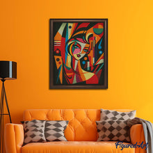 Afbeelding in Gallery-weergave laden, Diamond Painting - Picasso Stijl Abstracte Vrouw reeds ingelijst