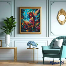 Afbeelding in Gallery-weergave laden, Diamond Painting - Fee en Vlinders reeds ingelijst