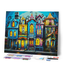 Afbeelding in Gallery-weergave laden, Diamond Painting - Kleurrijke Gotische Huizen