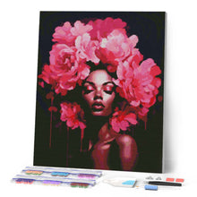 Afbeelding in Gallery-weergave laden, Diamond Painting - Pioenroos Haar Dame
