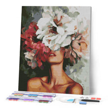 Afbeelding in Gallery-weergave laden, Diamond Painting - Schoonheid achter Bloemen reeds ingelijst