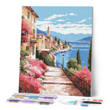 Afbeelding in Gallery-weergave laden, Diamond Painting - Meer van Como in Bloei