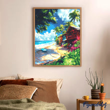 Afbeelding in Gallery-weergave laden, Diamond Painting - Surf dorp reeds ingelijst