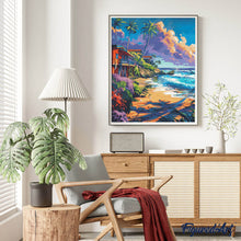 Afbeelding in Gallery-weergave laden, Diamond Painting - Strandhuizen reeds ingelijst
