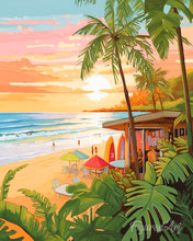 Afbeelding in Gallery-weergave laden, Diamond Painting - Surfclub reeds ingelijst