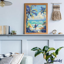 Afbeelding in Gallery-weergave laden, Diamond Painting - Zonnige stranddag reeds ingelijst