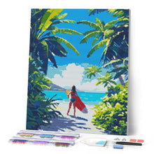 Afbeelding in Gallery-weergave laden, Diamond Painting - Tropisch surfparadijs