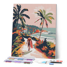 Afbeelding in Gallery-weergave laden, Diamond Painting - Kustwandeling reeds ingelijst