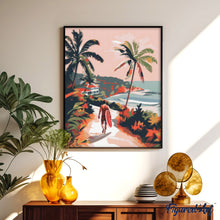 Afbeelding in Gallery-weergave laden, Diamond Painting - Kustwandeling reeds ingelijst