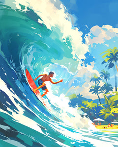 Diamond Painting - Surfen in Hawaï