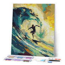 Afbeelding in Gallery-weergave laden, Diamond Painting - Professionele surfer reeds ingelijst