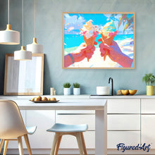 Afbeelding in Gallery-weergave laden, Diamond Painting - IJsje op het strand reeds ingelijst