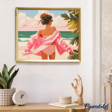 Afbeelding in Gallery-weergave laden, Diamond Painting - Geniet van het strand reeds ingelijst