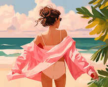 Afbeelding in Gallery-weergave laden, Diamond Painting - Geniet van het strand reeds ingelijst