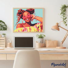 Afbeelding in Gallery-weergave laden, Diamond Painting - Heldere lach reeds ingelijst
