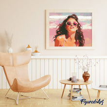 Afbeelding in Gallery-weergave laden, Diamond Painting - Vreugde aan het strand reeds ingelijst