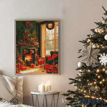 Afbeelding in Gallery-weergave laden, Diamond Painting - Feestelijke haardscherm scène reeds ingelijst