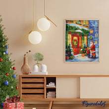 Afbeelding in Gallery-weergave laden, Diamond Painting - Groet van de Kerstman reeds ingelijst