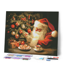 Afbeelding in Gallery-weergave laden, Diamond Painting - Vrolijke avond van de Kerstman reeds ingelijst