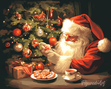 Afbeelding in Gallery-weergave laden, Diamond Painting - Vrolijke avond van de Kerstman reeds ingelijst