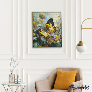 Diamond Painting - Janetta Forester Vlinder reeds ingelijst