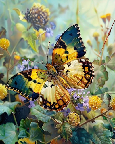 Diamond Painting - Janetta Forester Vlinder reeds ingelijst