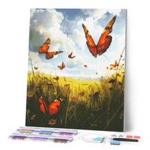 Afbeelding in Gallery-weergave laden, Diamond Painting - Vlinders kleine fladderende schildpadjes