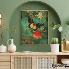 Afbeelding in Gallery-weergave laden, Diamond Painting - Troides Minos Vlinder reeds ingelijst