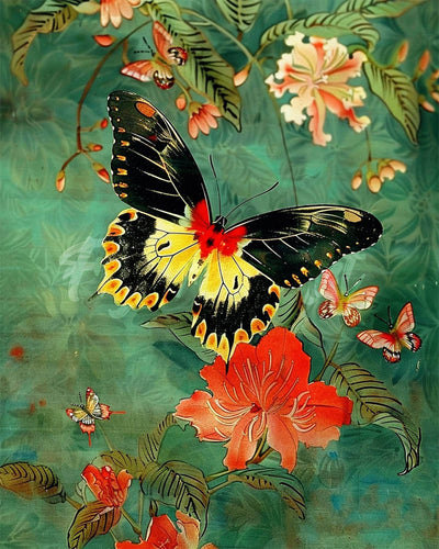 Diamond Painting - Troides Minos Vlinder reeds ingelijst