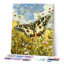 Afbeelding in Gallery-weergave laden, Diamond Painting - Proserpine Vlinder en Wilde Bloemen