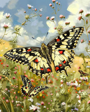 Afbeelding in Gallery-weergave laden, Diamond Painting - Proserpine Vlinder en Wilde Bloemen