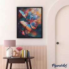 Afbeelding in Gallery-weergave laden, Diamond Painting - Levendige Vlinders reeds ingelijst