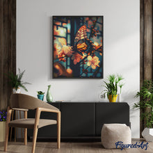 Afbeelding in Gallery-weergave laden, Diamond Painting - Vlinder en Kersenbloesems